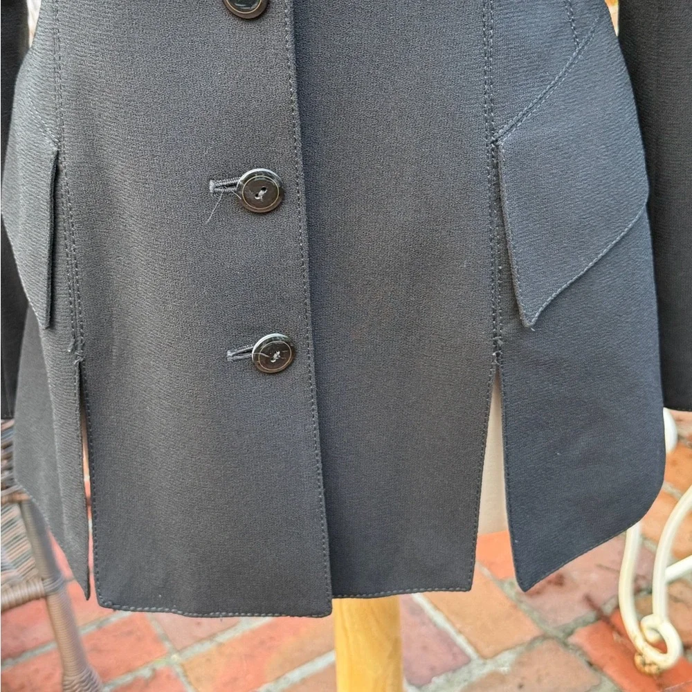Cynthia Steffe Black Tailored Button-Front Blazer size 4 - Picture 4 of 9